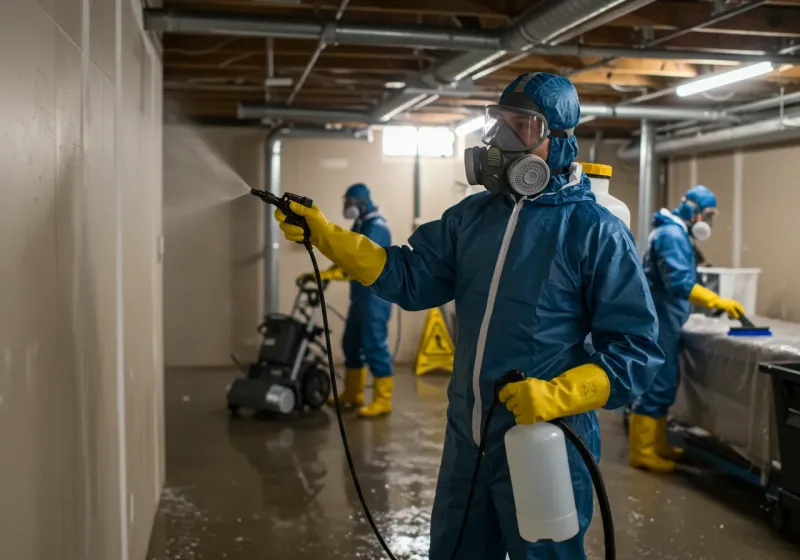 Basement Sanitization and Antimicrobial Treatment process in Creola, AL